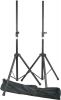 QTX Twin Tripod Speaker Stands With Carry Bag