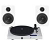 Pro-Ject Juke Box E All-in-one Bluetooth Turntable + Kanto YU Passive 6 Bundle in White