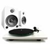 Pro-Ject T1 - New Generation Audiophile Turntable + Kanto Yu6 Active Speaker White Bundle