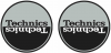 Technics MOON 1 Slipmats - Black & Silver Mirror Antistatic Slipmats for Turntables (Pair)