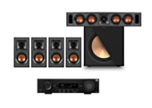 JBL MA310 5.2 4K AV Receiver + Klipsch R-41M 5.1 Home Theatre System R-34C Centre Speaker and 12” Subwoofer Package