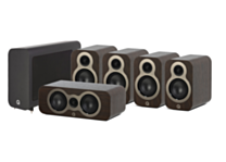 Q Acoustics 3010C 5.1 Cinema Pack – Claro Walnut with 3060S Subwoofer – Satin Black