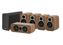 Q Acoustics 3010C 5.1 Cinema Pack – Pin Oak with 3060S Subwoofer – Satin Black