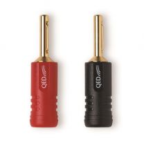 QED Airloc ABS 4mm Banana Plugs (1 red + 1 black)