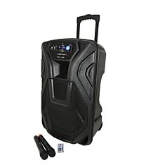 QTX Busker 12 - Portable PA System with Bluetooth, USB, SD & Wireless Microphones