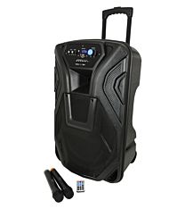 QTX Busker 15 - Portable PA System with Bluetooth, USB, SD & Wireless Mics