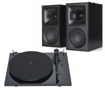 Pro-Ject T1 Turntable + Klipsch - The Fives Active Speaker Bundle in Black
