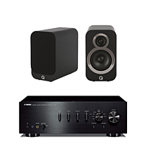 Yamaha A-S701 Stereo Amplifier + Q Acoustics 3010i Bookshelf Speakers
