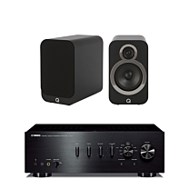 Yamaha A-S701 Stereo Amplifier + Q Acoustics 3020i Bookshelf Speakers