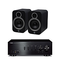 Yamaha A-S701 Stereo Amplifier + Q Acoustics 3030i - Bookshelf Speakers