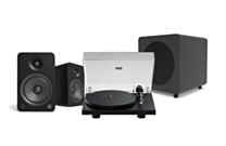 Pro-Ject Debut EVO 2 + Kanto YU6 with SUB8 MKII Bundle in Matte Black