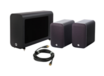 Q Acoustic M20 HD Wireless Music System Speakers + Q Acoustics 3060S Slimline Active Subwoofer - Satin Black