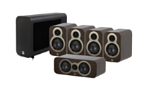 Q Acoustics 3010C 5.1 Cinema Pack – Claro Walnut with 3060S Subwoofer - Satin Black