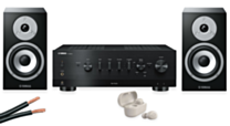 Yamaha R-N800A Network Receiver Amplifier Black &amp; NS-BP401 Black Speakers Bundle
