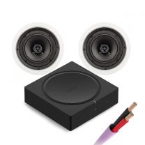 Vanguard Dynamics CSC-601 6.5" In-Ceiling Speaker + Sonos Amp - Music Streaming Amplifier