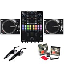 Twin Reloop RP 7000 MK2 Black + Reloop Elite + Reloop Ortofon Concorde Black Cartridge + FREE DJ Vinyl Cleaning Kit