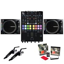 Twin Reloop RP-8000 MK2 + Reloop Elite + Reloop Ortofon Concorde Black Cartridge + FREE DJ Vinyl Cleaning Kit
