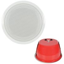Adastra 6.5" 100V Ceiling Speakers With Fire Dome - Single - White