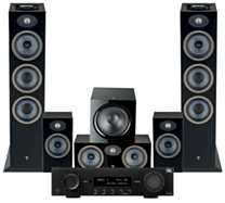 JBL MA710 7.2 8K AV Receiver + Focal Theva N3-D 5.1.2 Speaker Package - Black