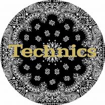 Technics Bandana 1 Slipmats - Black  Antistatic Slipmats for Turntables (Pair)