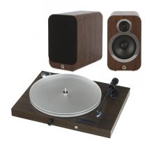Pro-Ject Juke Box S2 Premium Turntable - Eucalyptus + Q Acoustics 3020i in Walnut