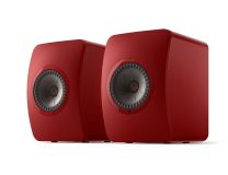 KEF LS50 Wireless II Studio Bookshelf Speakers - Special Edition Crimson Red