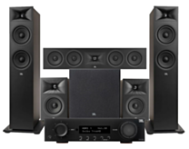 JBL MA310 5.2 4K AV Receiver + JBL Stage 260F 5.1 Speaker Package with 10” Subwoofer - Black