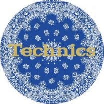 Technics Bandana 2 Slipmats - Blue  Antistatic Slipmats for Turntables (Pair)