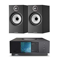 Naim Audio Uniti Atom - Compact High-End All-in-One + Bowers & Wilkins 606 S2 Anniversary Edition Standmount Speakers