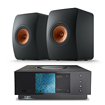 Naim Audio Uniti Atom - Compact High-End All-in-One + KEF LS50 Meta Bookshelf Speakers