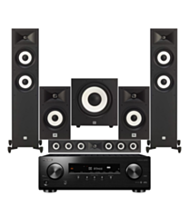 Pioneer VSX-534 + JBL Stage A180 A135C 5.1 Speaker Package with 12" Subwoofer