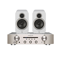 Marantz PM6007 Amplifier Silver & Q Acoustics 3030i Arctic White Speakers Bundle