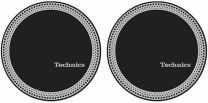 Technics Strobe 3 - Black & Silver Antistatic Slipmats for Turntables (Pair)