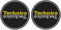 Technics Duplex 4 - Black, Silver & Yellow Antistatic Slipmats for Turntables (Pair)