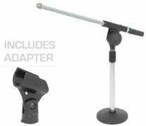 Heavy Duty Round Bottom Mini Microphone Boom Stand With Adapter