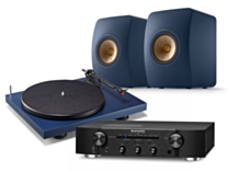 Royal Blue Edition Bundle - KEF LS50 Meta Speakers + Debut Carbon Evo Turntable + Marantz PM6007