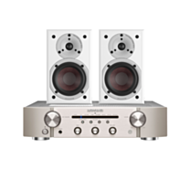 Marantz PM6007 Amplifier Silver & Dali Spektor 1 White Speakers Bundle