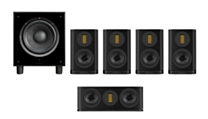 Wharfedale Evo 5.1 Surround Sound Bundle – Black with SW-10 Subwoofer – Black
