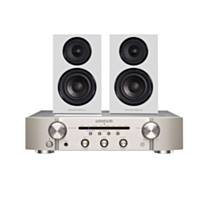 Marantz PM6007 Amplifier Silver & Wharfedale Diamond 12.1 Light Oak Speakers Bundle