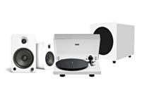 Pro-Ject Debut EVO 2 + Kanto YU6 with SUB8 MKII Bundle in Matte White