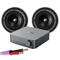 WiiM AMP + X2 KEF Ci160QR - 2 Way 6.5 Inch In Ceiling Speakers