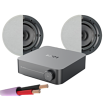 WiiM AMP + x2 Q Install Qi65CB In-Ceiling Speakers