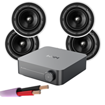 WiiM AMP + X4 KEF Ci160QR - 2 Way 6.5 Inch In Ceiling Speakers