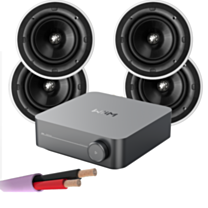 WiiM AMP + X4 KEF Ci200QR - In Ceiling Speakers
