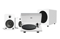 Pro-Ject Debut EVO 2 + Kanto YU6 with SUB8 MKII Bundle in Matte White