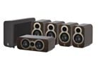 Q Acoustics 3010C 5.1 Cinema Pack – Claro Walnut with 3060S Subwoofer - Carbon Black