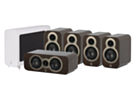 Q Acoustics 3010C 5.1 Cinema Pack – Claro Walnut with 3060S Subwoofer – Arctic White