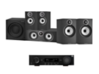 JBL MA510 5.2 8K AV Receiver + Bowers & Wilkins 606 S3 5.1 Cinema Pack with ASW608 8” Subwoofer 