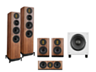 Wharfedale Evo 5.4 – 5.1 Surround Sound Bundle – Walnut with SW-10 Subwoofer