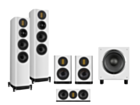 Wharfedale Evo 5.4 – 5.1 Surround Sound Bundle – White with SW-10 Subwoofer - White